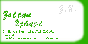 zoltan ujhazi business card